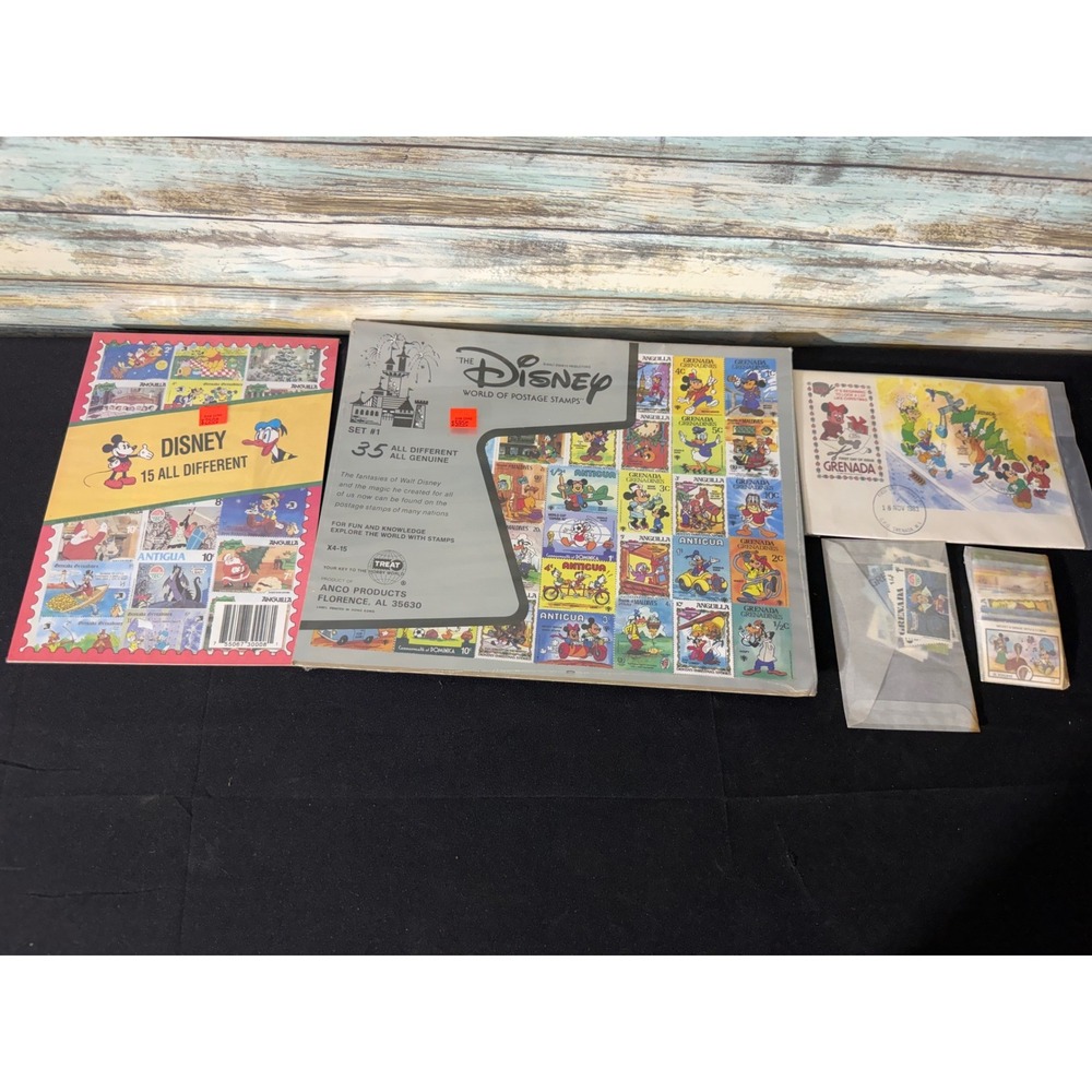Disney Postage Stamp Lot OS Multicolor NEW Vintage Grenada Antigua Sets - Picture 1 of 6